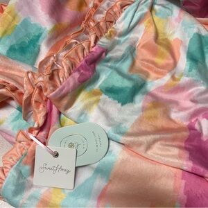 NWT SweetHoney Rainbow Splash Baby Blanket Minky Soft Gift